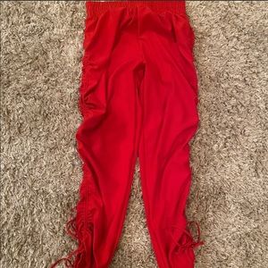 Five Dancewear Red Cinch Pants NWOT SZ Small Adult